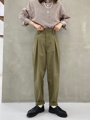 ◆military belt pants【khaki】〈natiam〉