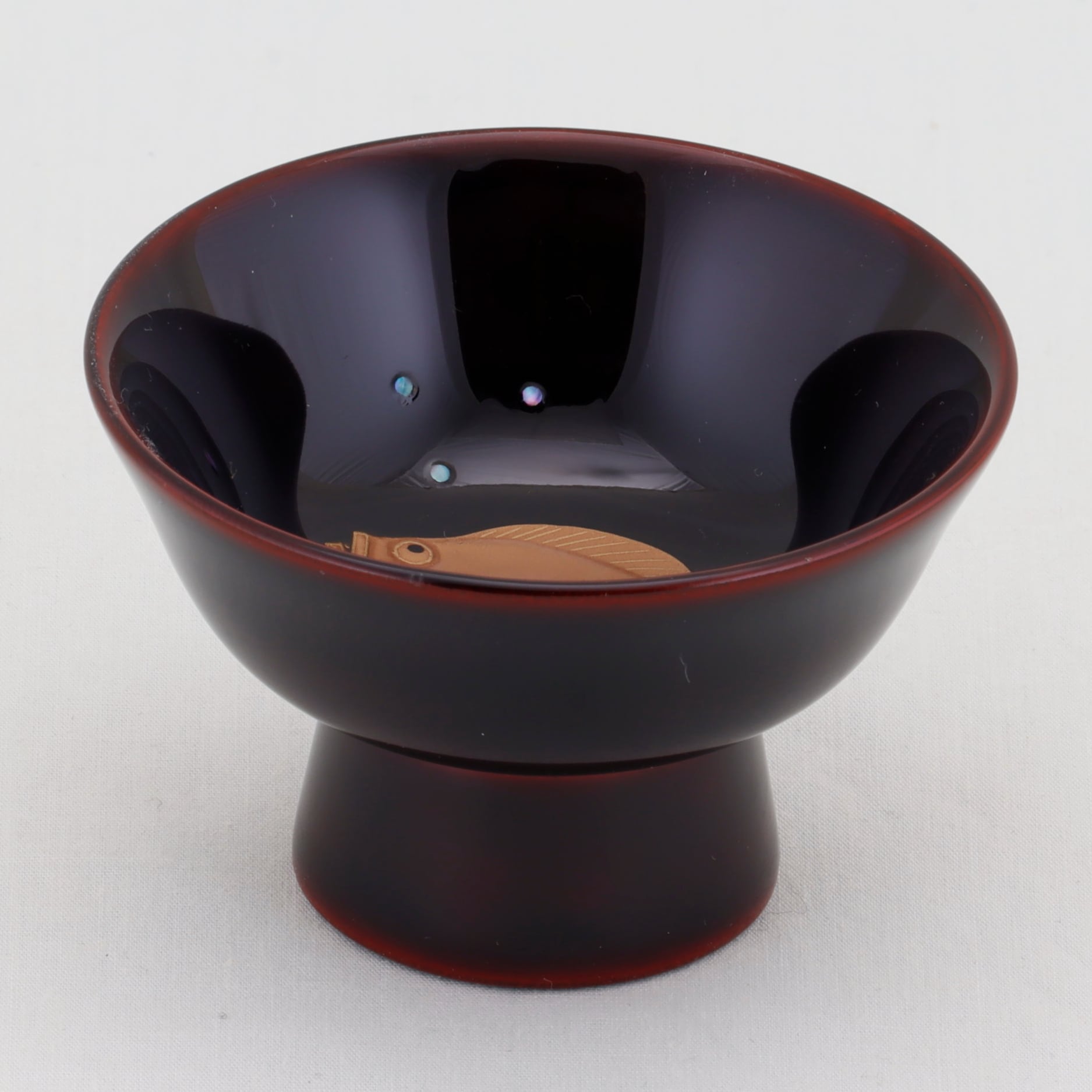 14-3 輪島塗 ぐい呑み／溜塗／平目蒔絵 | 輪島塗 加藤漆器店 公式