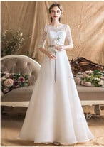 ウエディングドレス ホワイト 光沢サテン タンクトップ 編み上げ