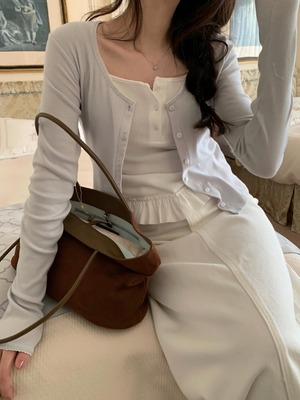 (予約)P.Y.T / Downy Rib Cardigan / 4color