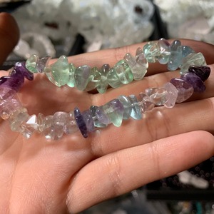 37 細石　グラデーションフローライトブレスレット