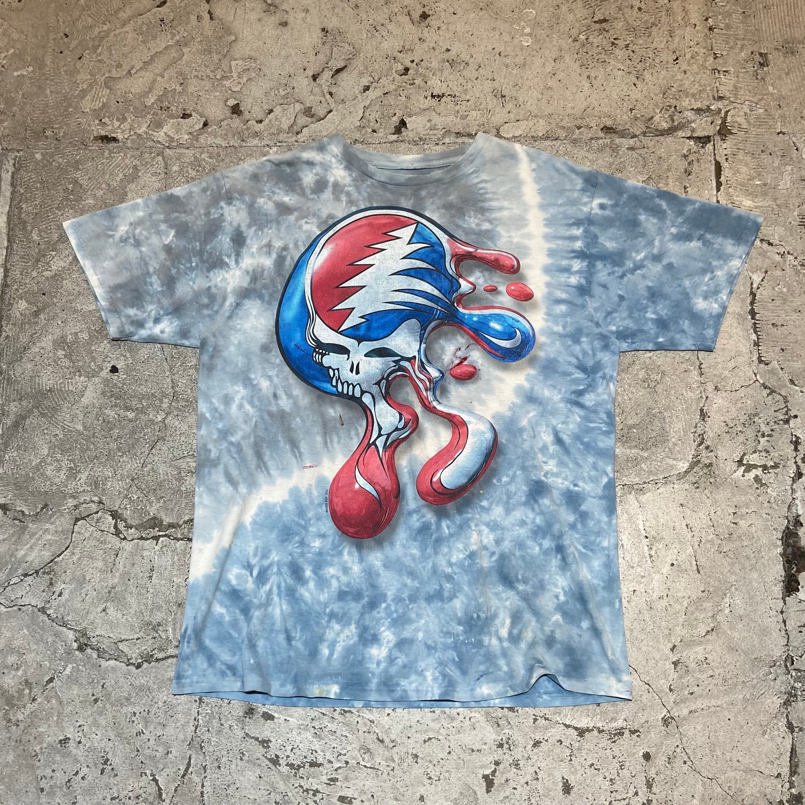 90s〜 GRATEFUL DEAD / グレイトフルデッド タイダイ柄 スカルヘッド T 