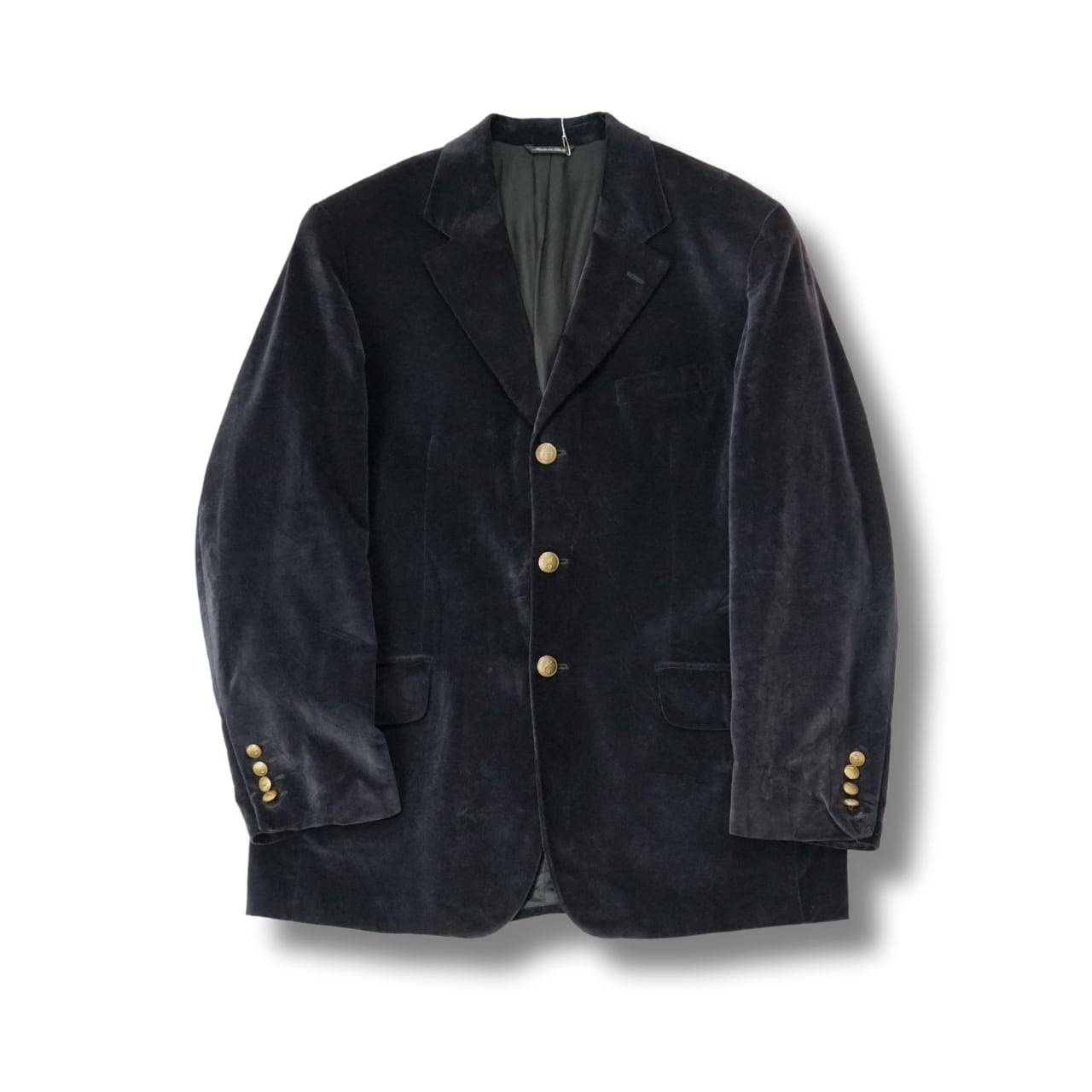 DAKS ダブルジャケット ネイビーブレザー 金ボタン M〜L程度｜NA360