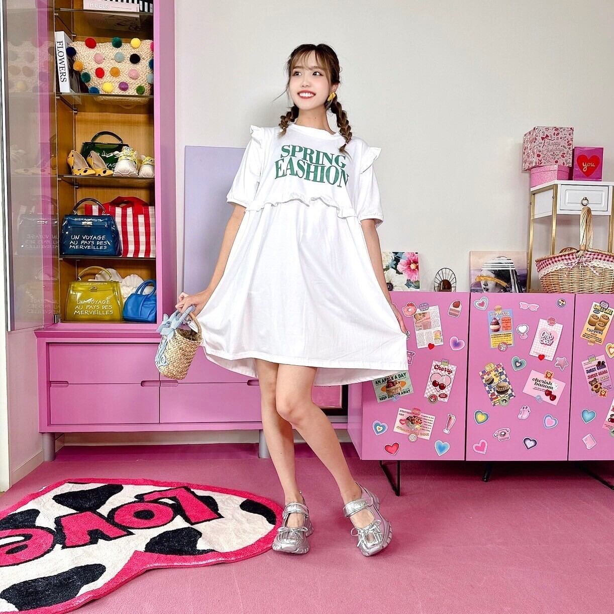 Silverリボンカジュアルシューズ/韓国/レディースファッション/可愛い  