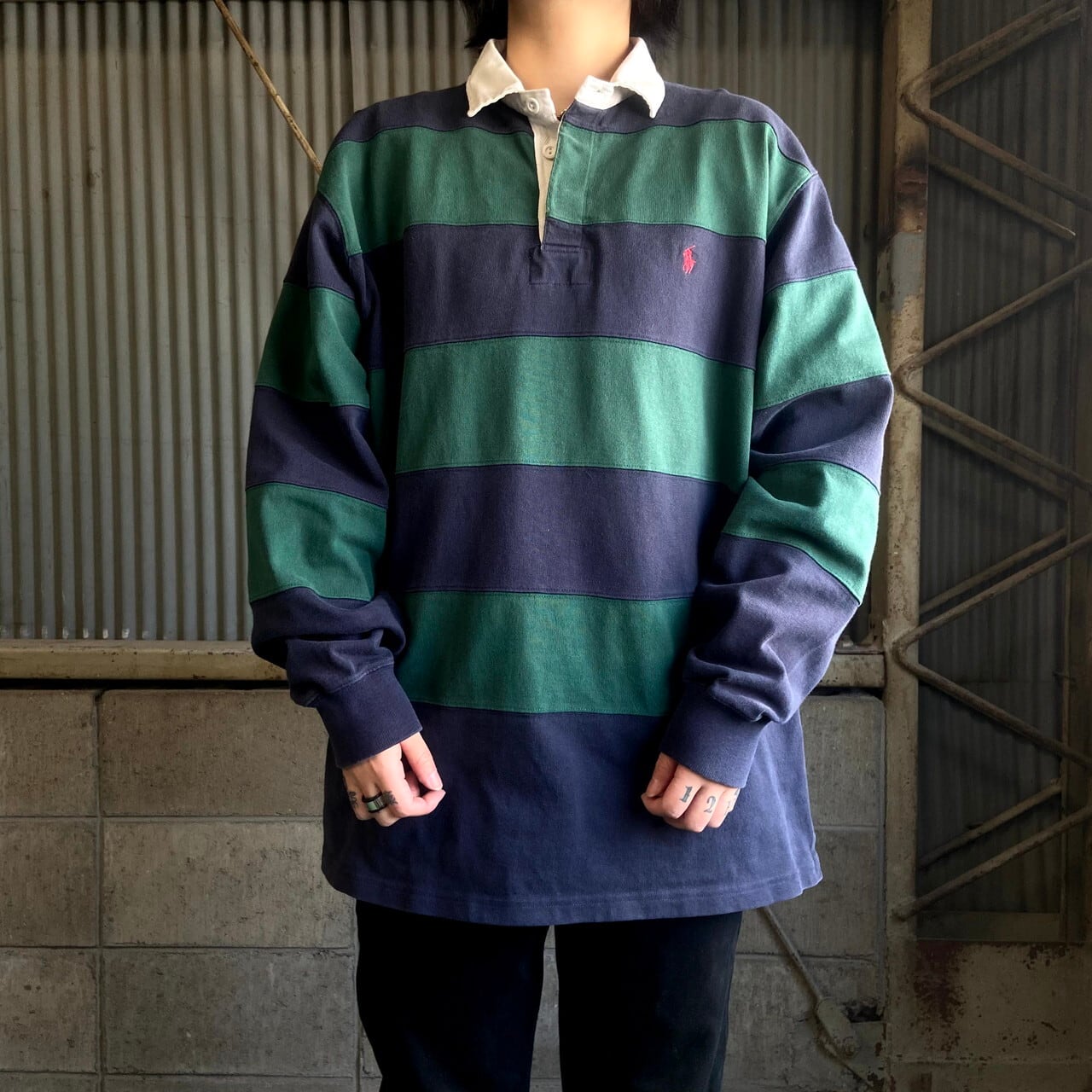 メンズ大きいサイズ XL ■ POLO ポロ ラルフローレン 長袖 ラガーシャツ (