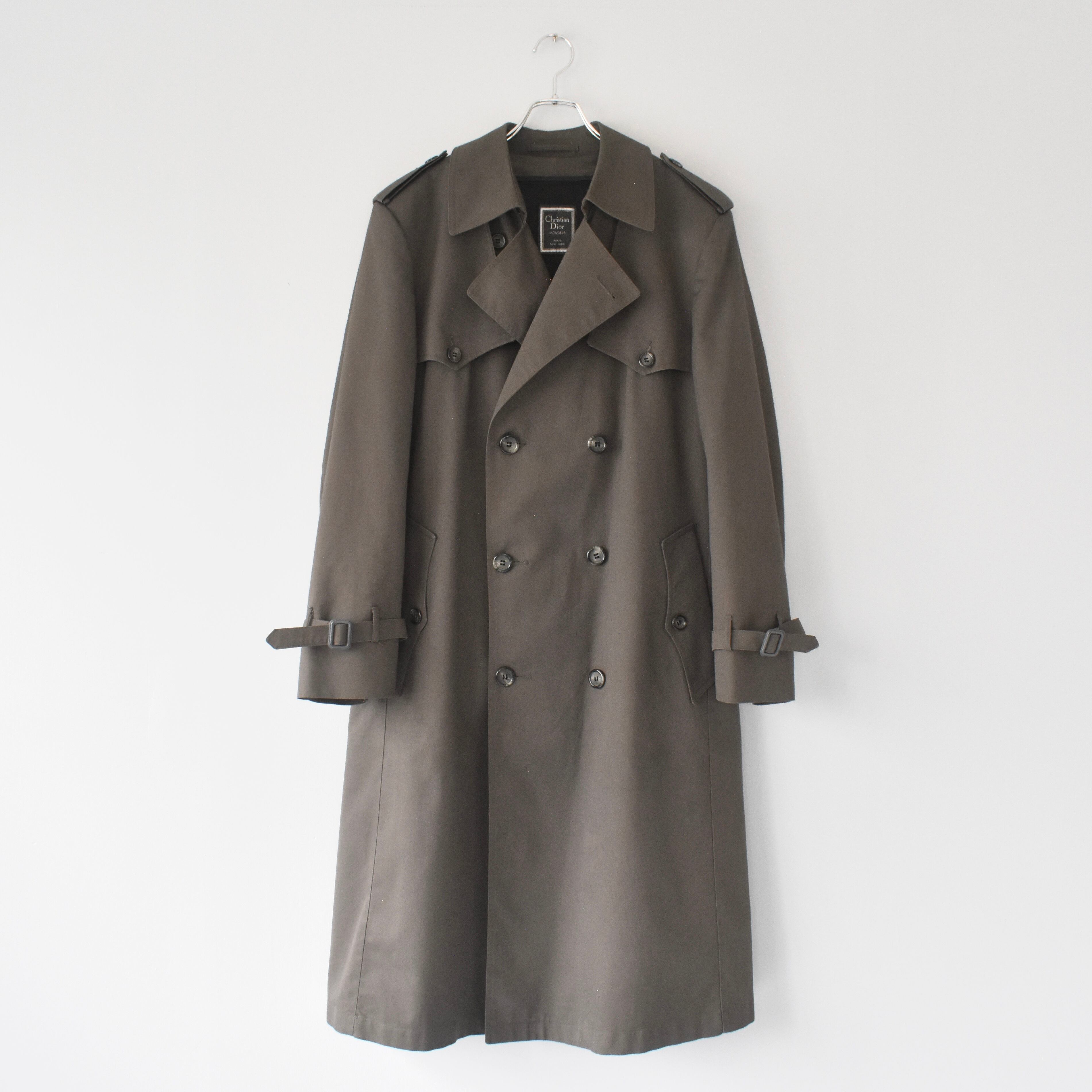 VINTAGE】”Christian Dior” 80's~90's Double Breasted Trench