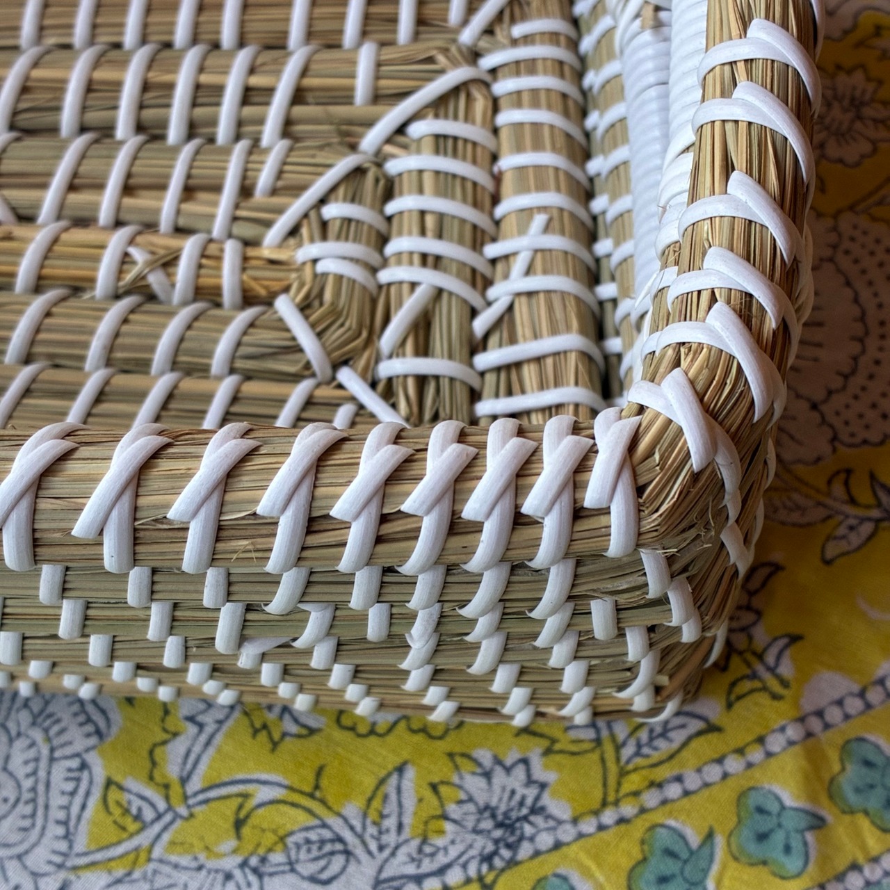 Bangladesh Seagrass Rectangular Basket M　バングラディッシュ　シーグラスレクタングルバスケット　M　カゴ　収納　小物収納