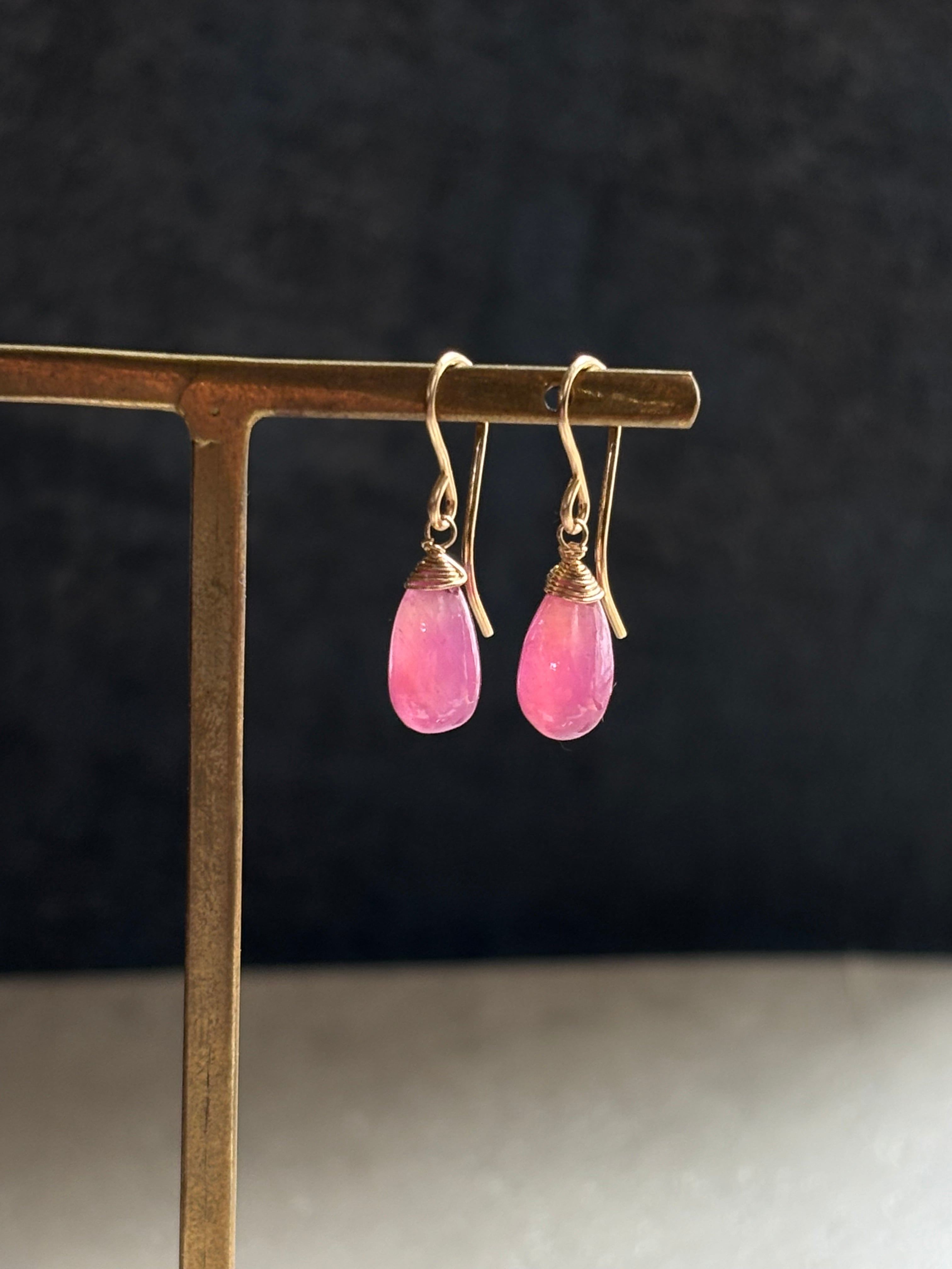 14kgf》非加熱ルビーのピアス | mellow PLU