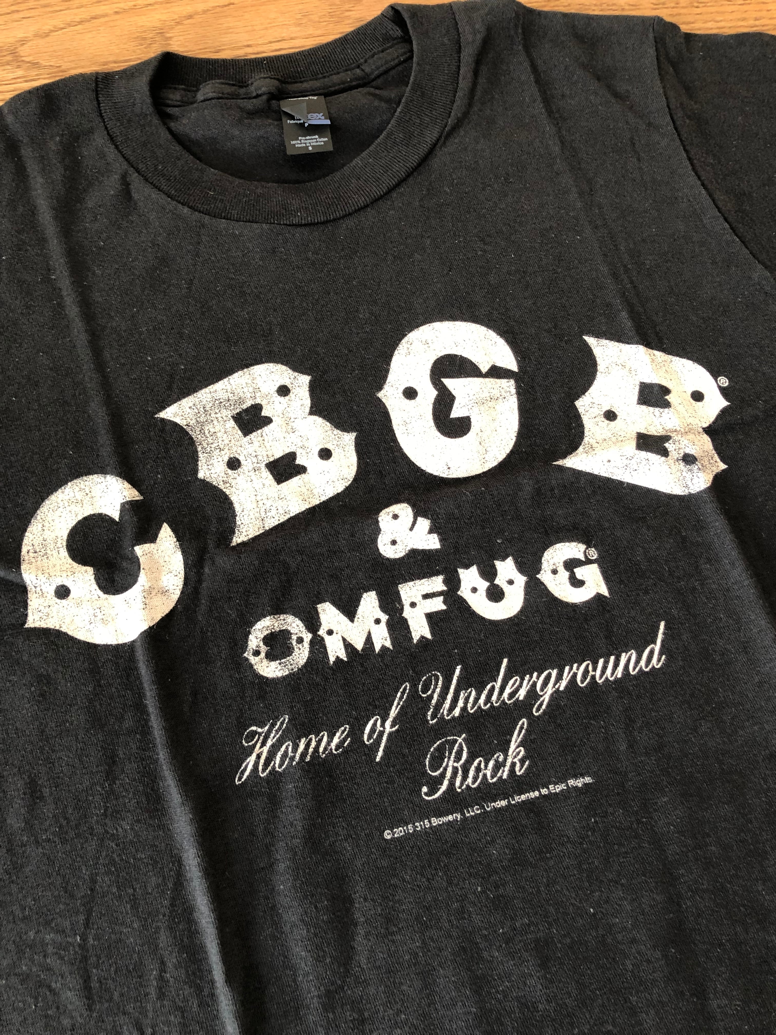 CBGB & OMFUG Distressed Logo Tee (Vintage Black) | THE HOOK
