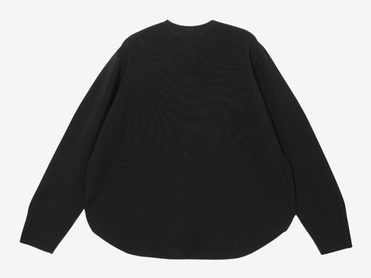 UMILE Yarn CREW NECK PULLOVER / BLACK