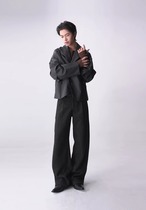 SOUTHFISH Textured Stripe Wide Slacks