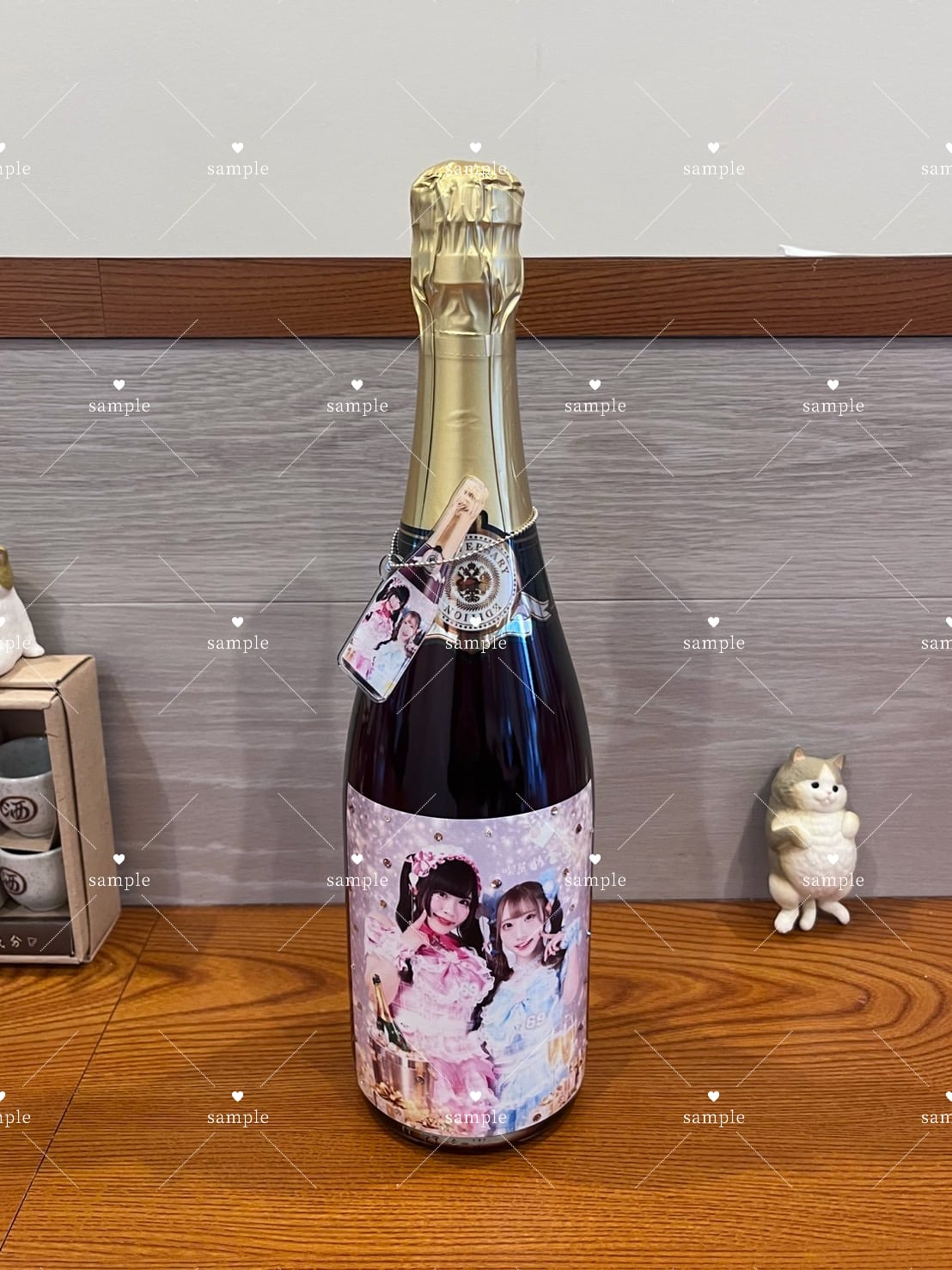 キャベツどふと　オリジナルシャンパン ノンアルコール『苺華』 しらたまこ 野苺れみ・神崎ゆまオリジナルシャンパン【1本限定】 | ユマソコランド