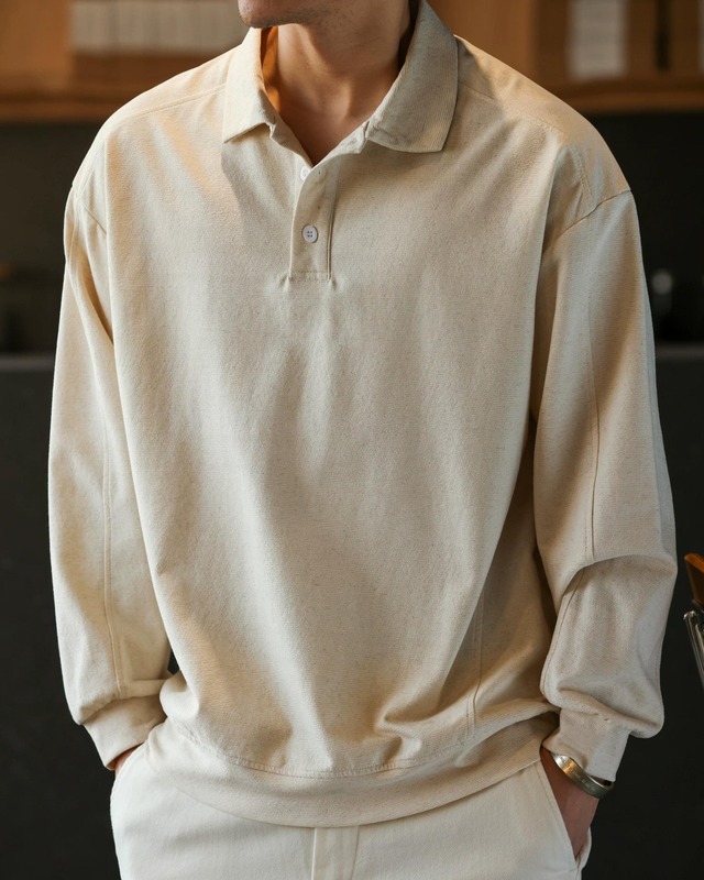 Linen Cotton Polo Shirt  K0354