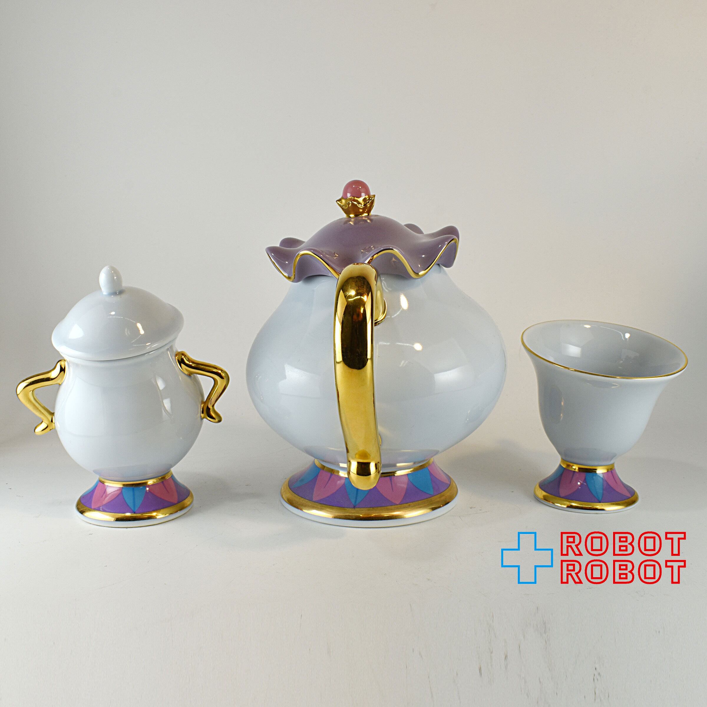 TDL ディズニー 美女と野獣 ポット夫人 陶器 ティーセット ※難有り