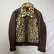 Vintage Leather Grizzly Jacket 再構築 熊ジャン オワジャン ヴィンテージ グリズリージャケット レザー ムートン 40s 50s ライダース 豹柄 レオパード 42