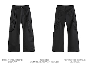 FRKM SCD 24AW レースパッチングデザインフレアパンツ | テック FRKM SCD 24AW レースパッチングデザインフレアパンツ | テック