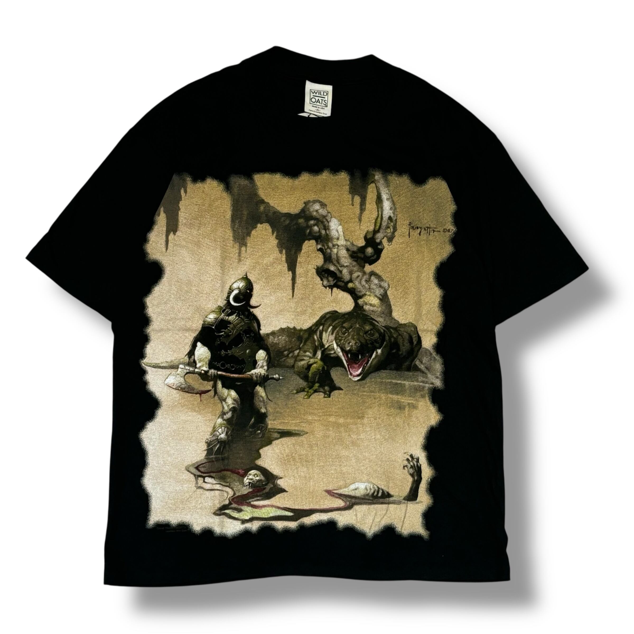USA製 “XL” WILD OATS ワイルド オーツ プリントTee Frank Frazetta