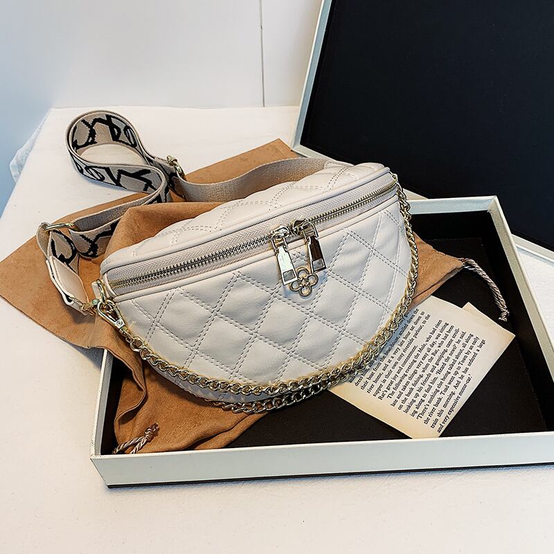 チェーンバッグ女性バッグ2020人気の新しい波夏のファッション菱形ブロードバンドクロスボディバッグワイルドチェストバッグウエストバッグ Tiancai_Wing_Bag9986013