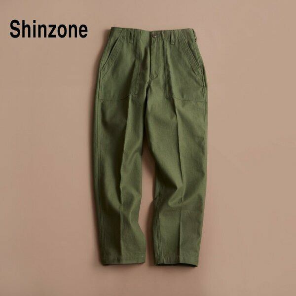 【美品】シンゾーンTHE SHINZONE. オーバーオール　カーキ　サイズ36