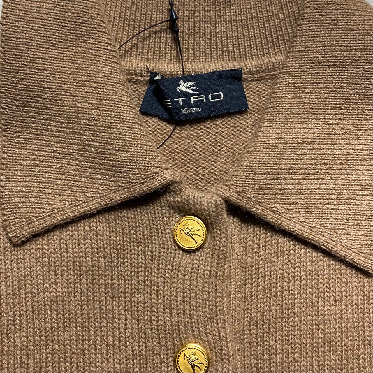 vintage ETRO scarf switching knit one-piece