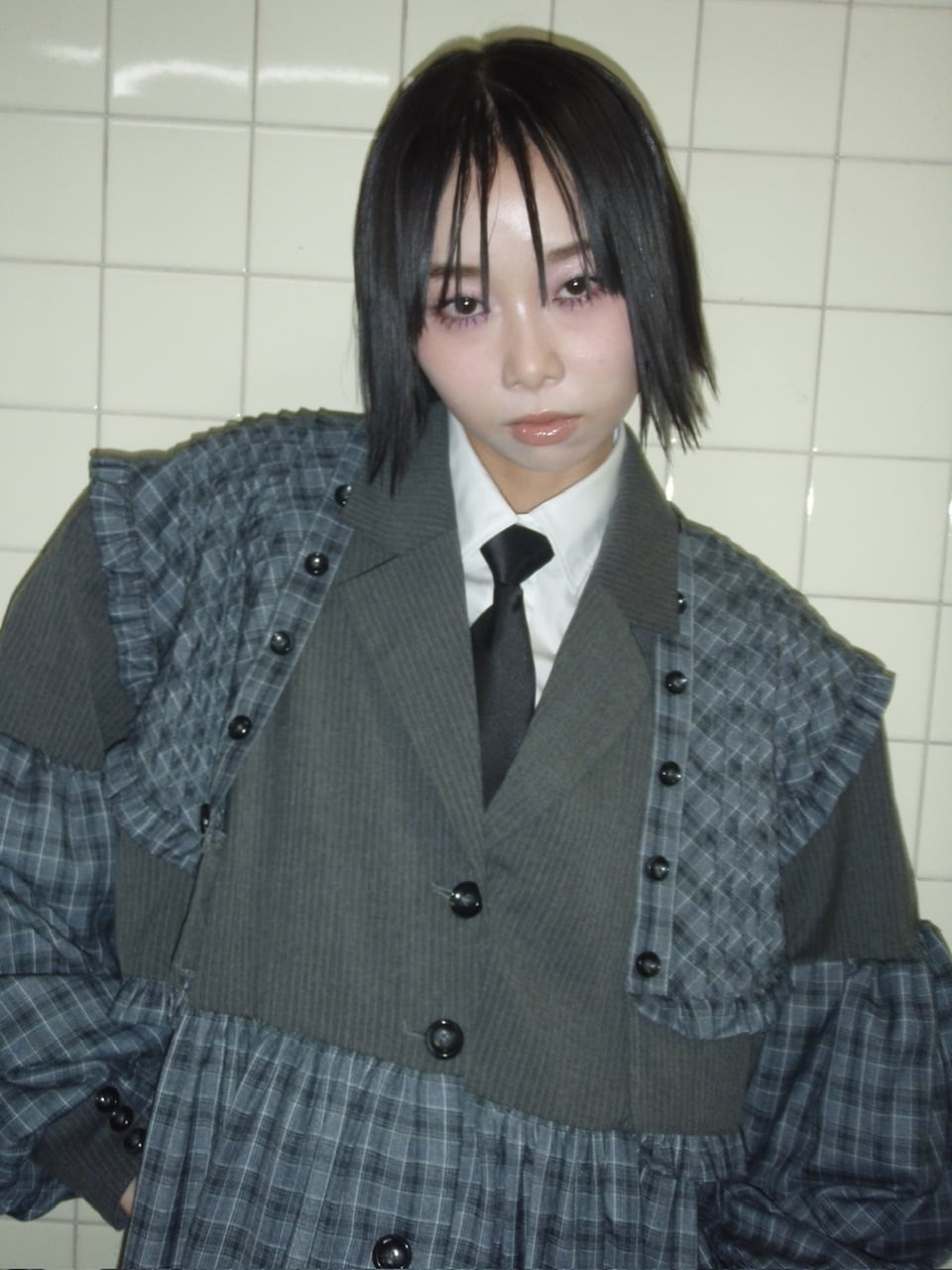 ヨークドッキングスーツワンピース GRAY