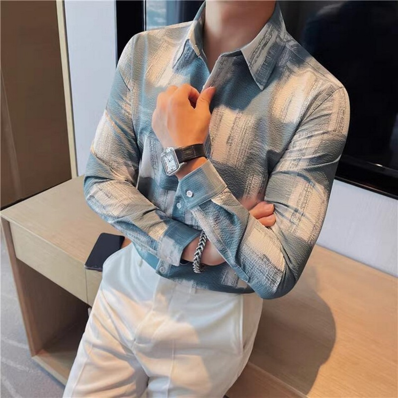 plaid shirt tops 00198