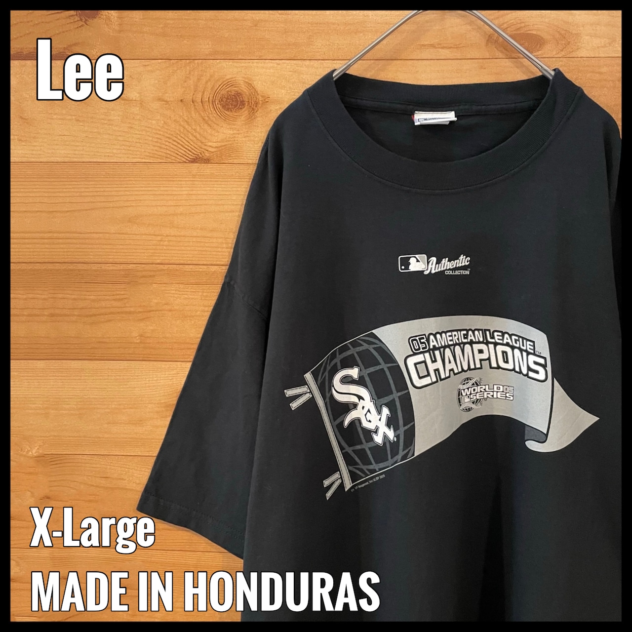 【Lee】MLB ホワイトソックス SOX ロゴ Tシャツ アメリカリーグチャンピオン XL ビッグサイズ us古着 アメリカ古着