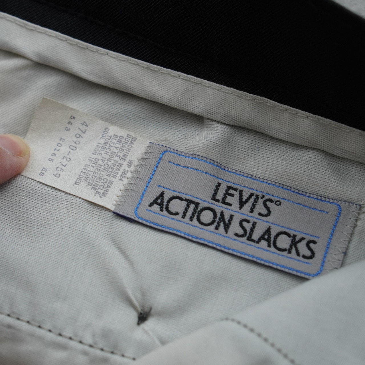 80s Levi's ACTION SLACKS BLACK "made in USA" [W33L30.5相当] 古着 - 10