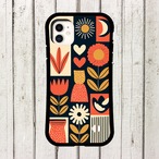 受注生産 iPhoneケース チューリップと花の民芸柄｜フォークアート FMSY056A