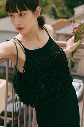 Thick Velvet Loop Monster Cami Hand Knit