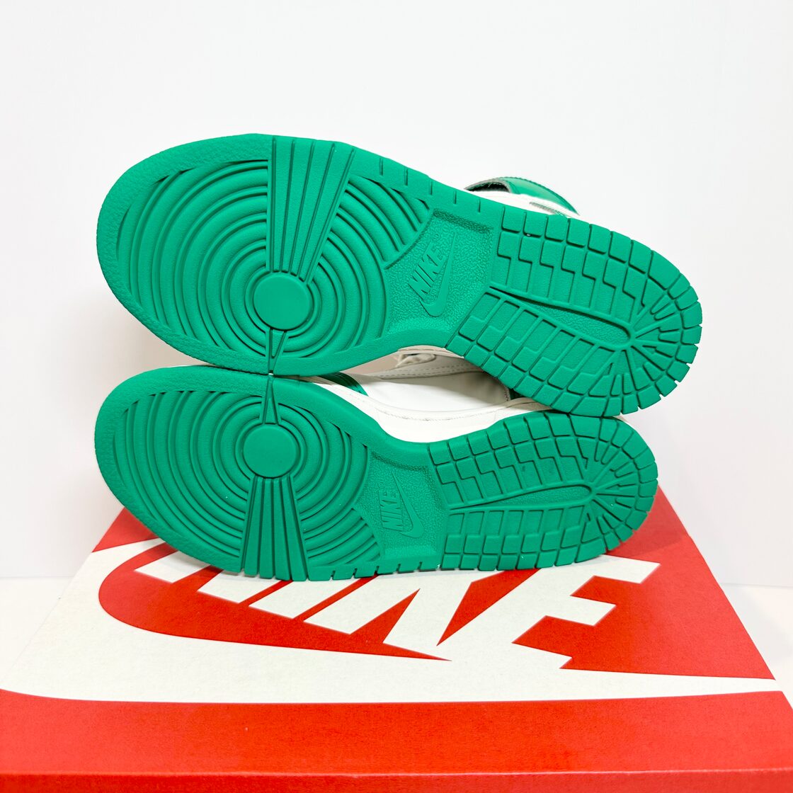 美品☆NIKE/ナイキ☆Dunk Hi/ダンク ハイ☆ホワイト×グリーン/白緑 
