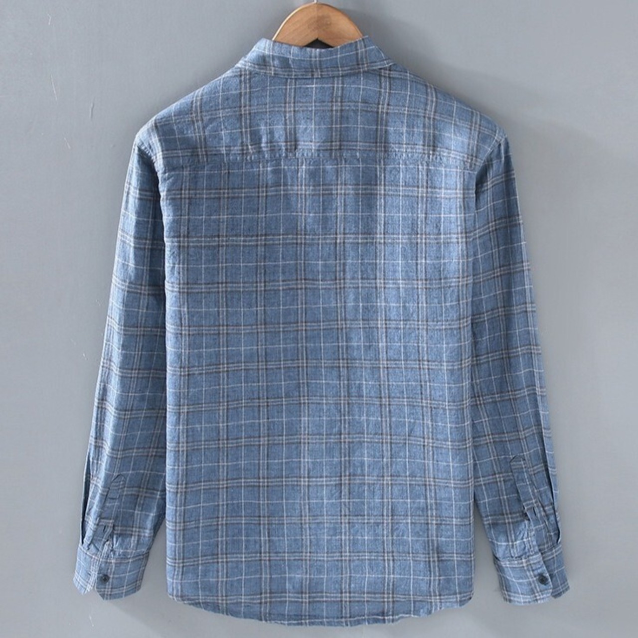 【M-3XL】Grid Check Long Sleeve Shirt / グリッド チェック 長袖 シャツ