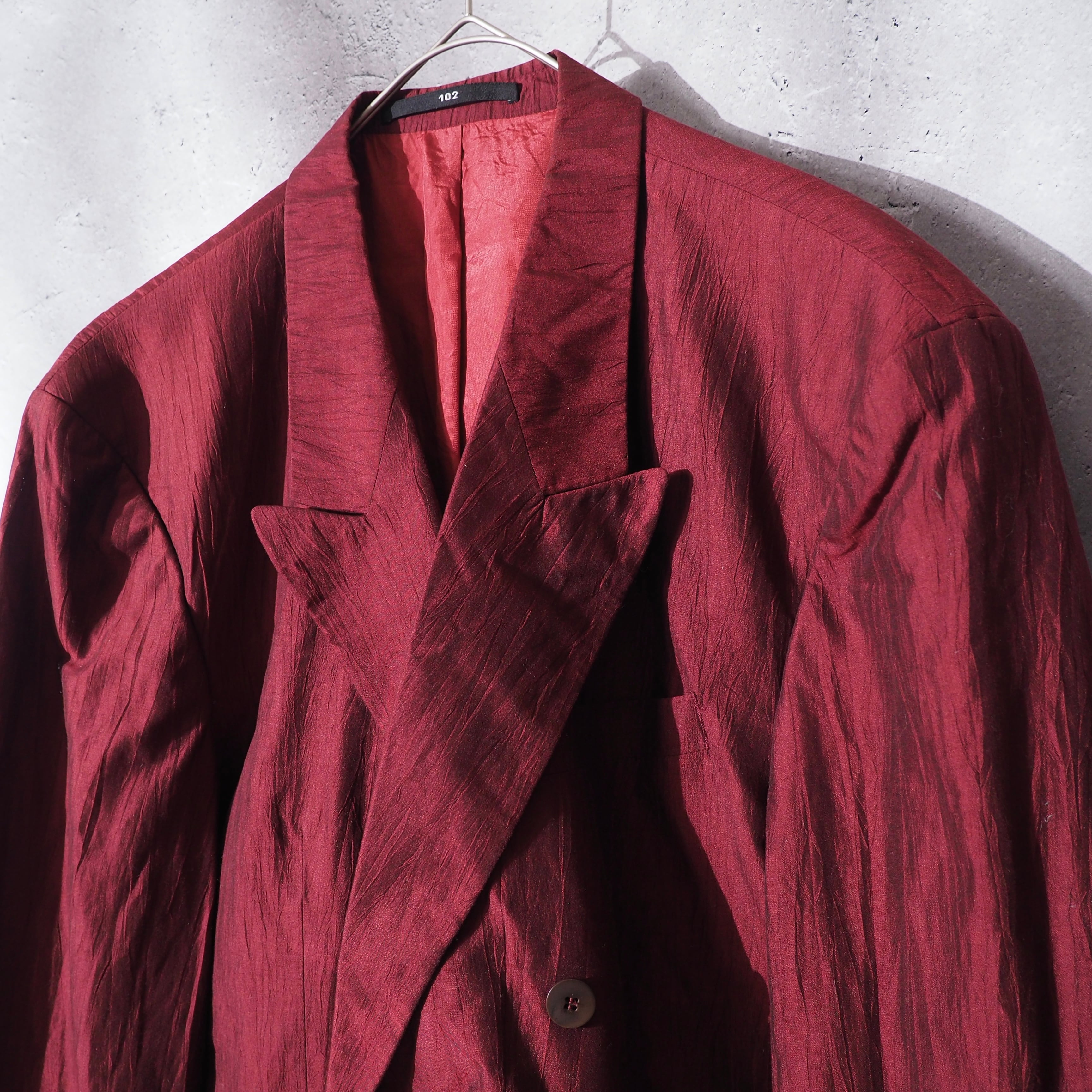 " 暗赫 " Beautiful Dark Bordeaux color vintage Short length Tailored jacket
