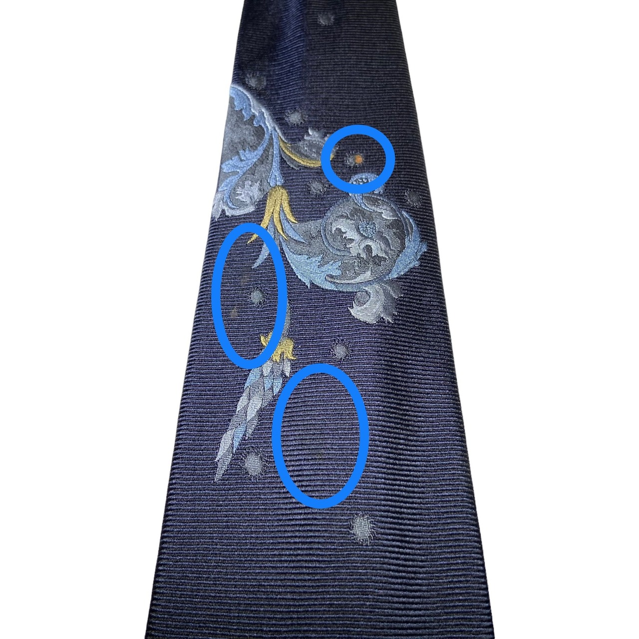 DOMINIQUE FRANCE botanical woven silk tie