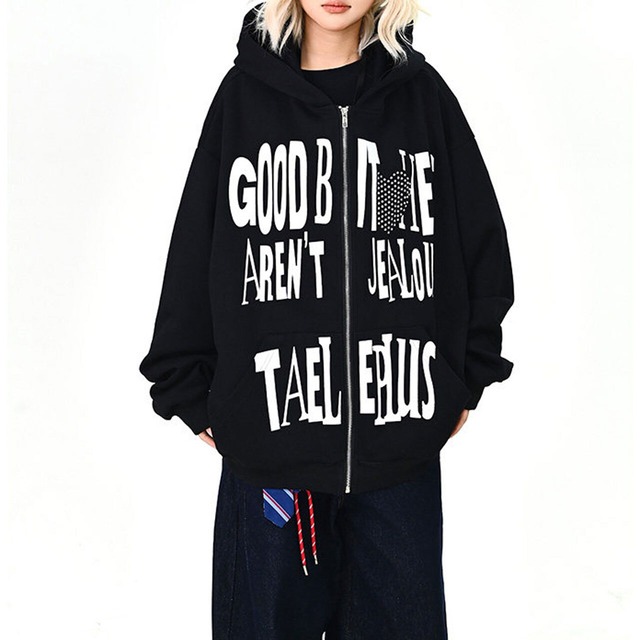 ハートモチーフメッセージロゴジップフーディ
 2col   R01595