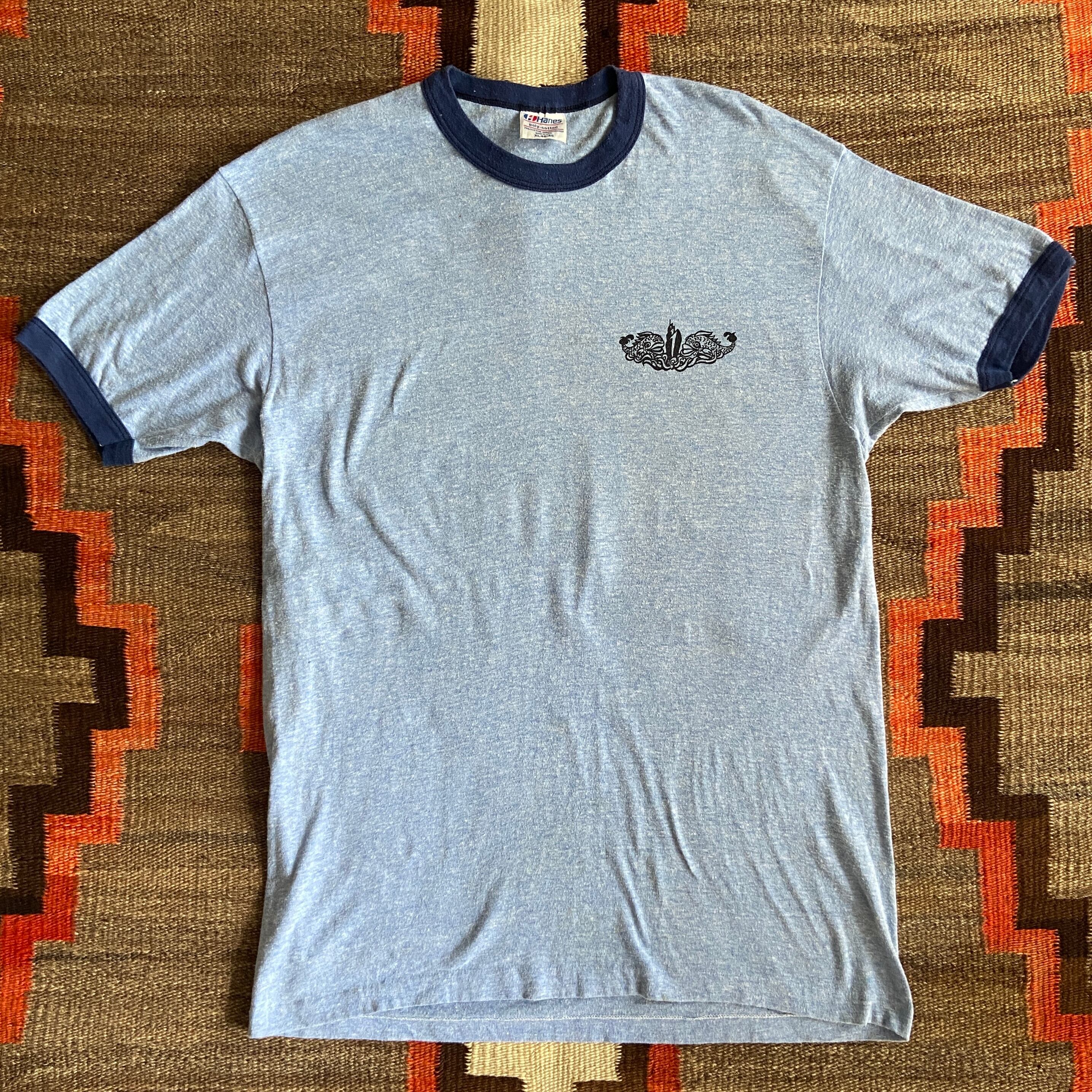 1980s Hanes Ringer Tee XL Made in USA F642