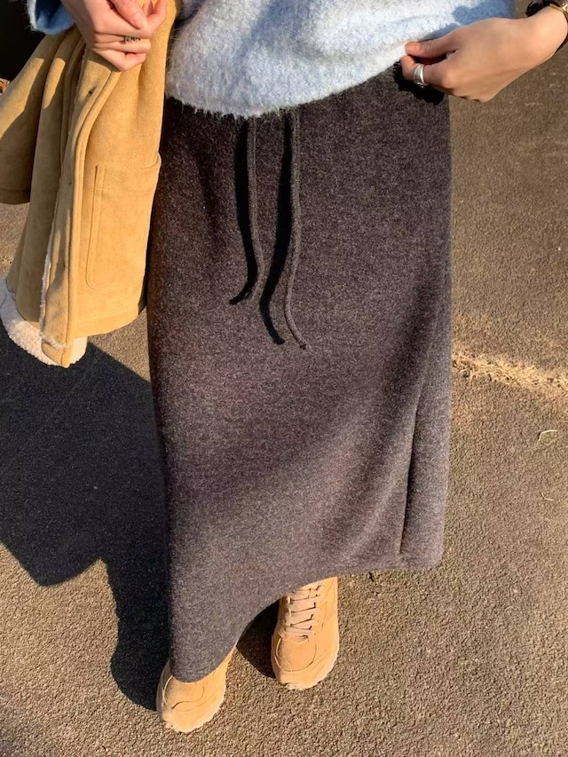 (予約) AREING / Maxi wool skirt 3color