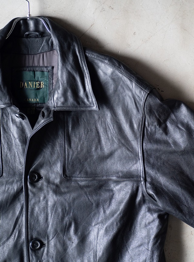 "DANIER" 1990s Leather car coat