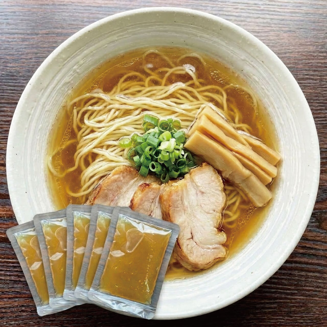 伝説の鮎の煮干しラーメン スープのみ5食セット 淡口醤油 パーフェクト