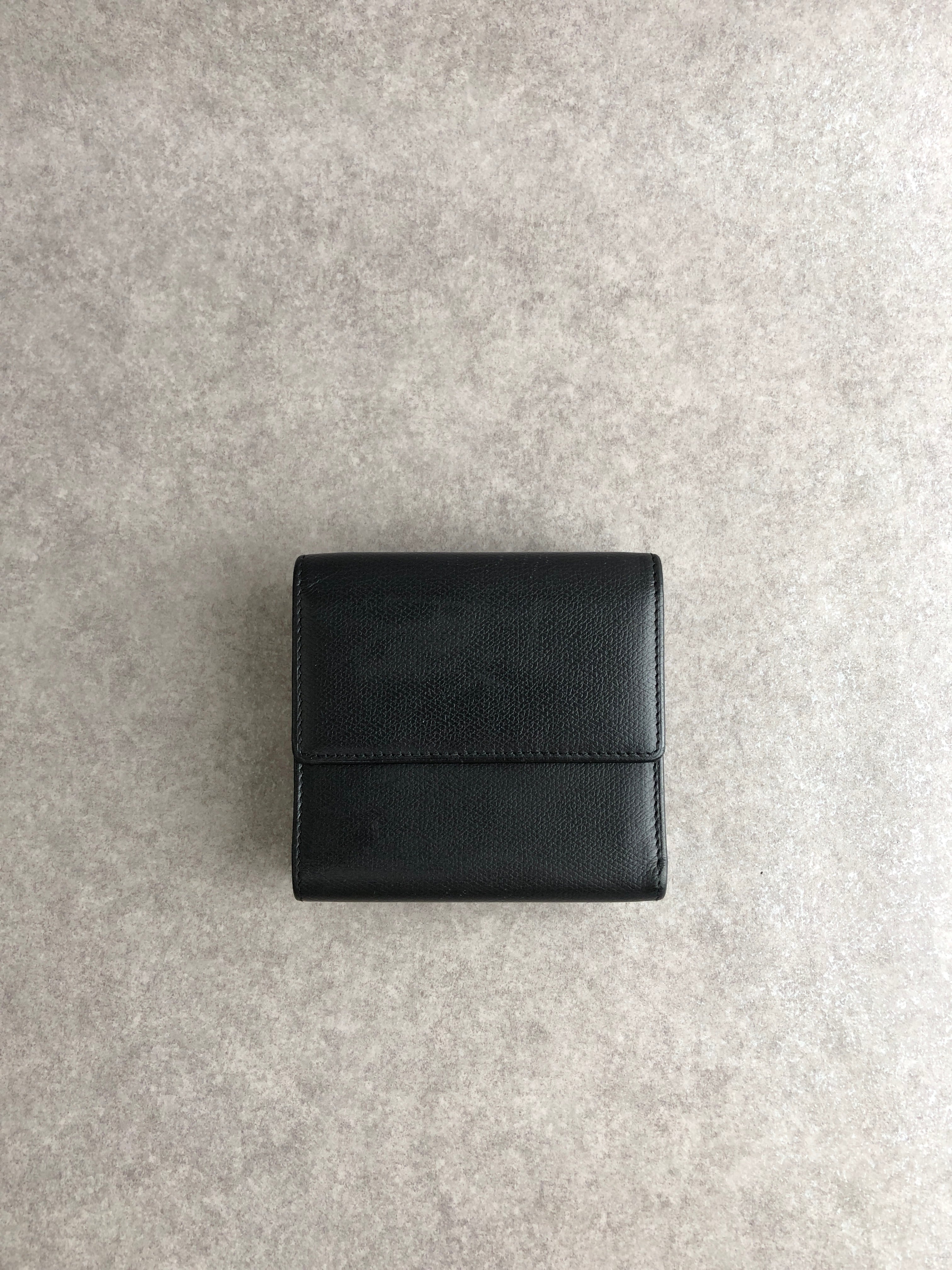 CHANEL シャネル 財布 ブラック ココボタン レザー 2003-2004 二つ折り