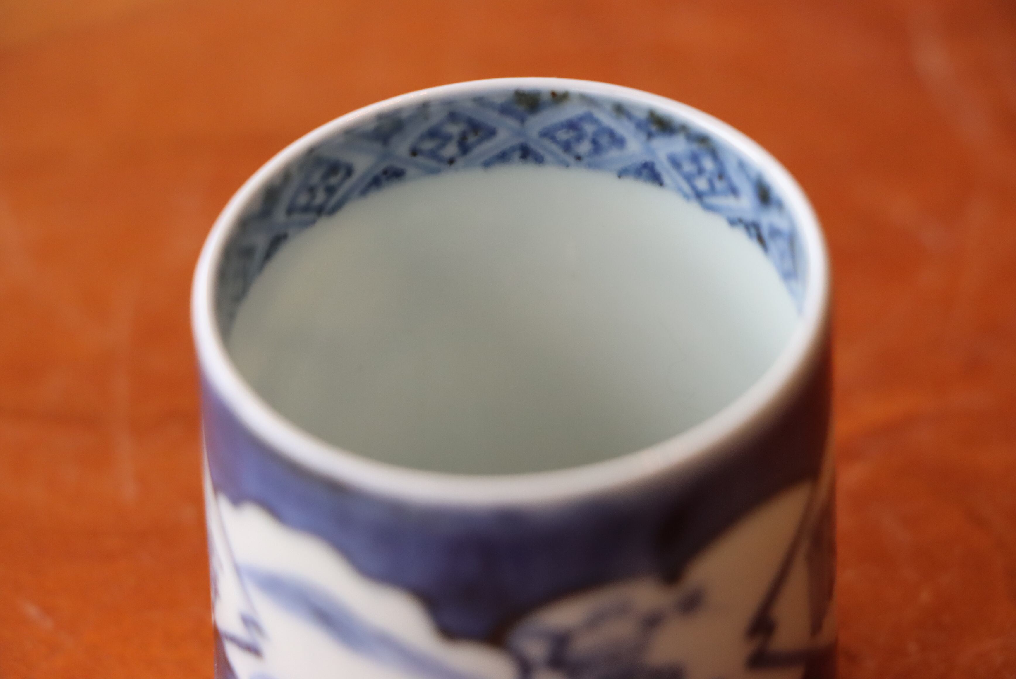 覗き猪口 古伊万里 染付 福壽文 | (有)新原美術