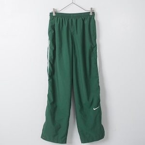 2000s "NIKE" logo embroidery sides line polyester easy trousers