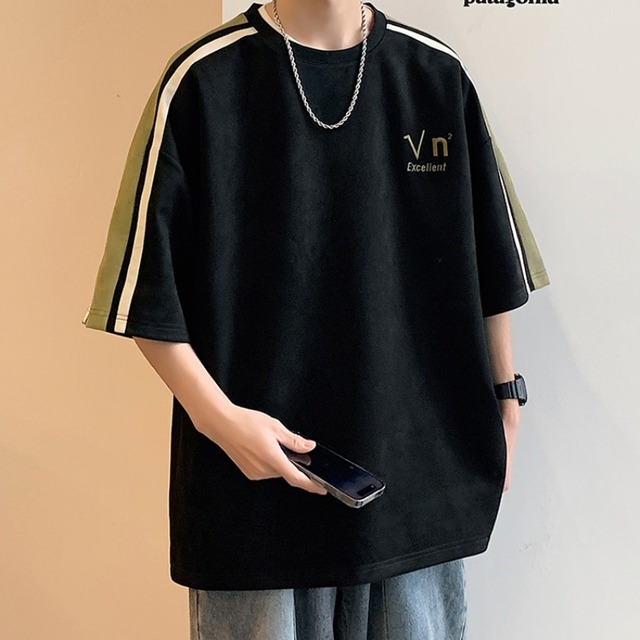 カラーブロックオーバーサイズTシャツ C10813