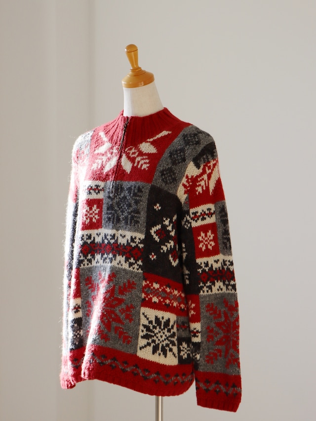 Ralph Lauren half zipper nordic sweater