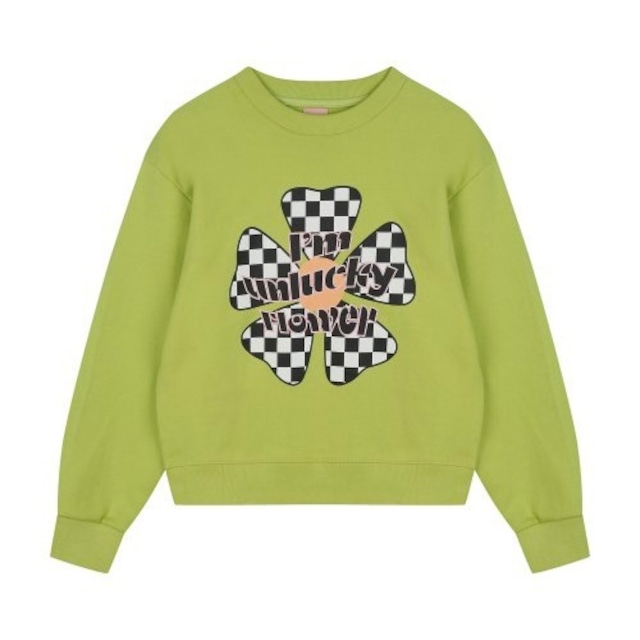 [HIGH SCHOOL DISCO] Flower symbol sweatshirt_Light green 正規品 韓国ブランド 韓国ファッション トレーナー