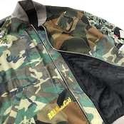 ミリタリーシャツ再構築 ジャケット MILITARY REMAKE MIX BOMBER JACKET militarybomberjk102