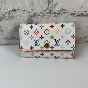 【最終処分SALE】LOUIS VUITTON ルイヴィトン  モノグラムマルチカラー 村上隆ミュルティクレ6連 モノグラムレザー キーケース ホワイト A-8095