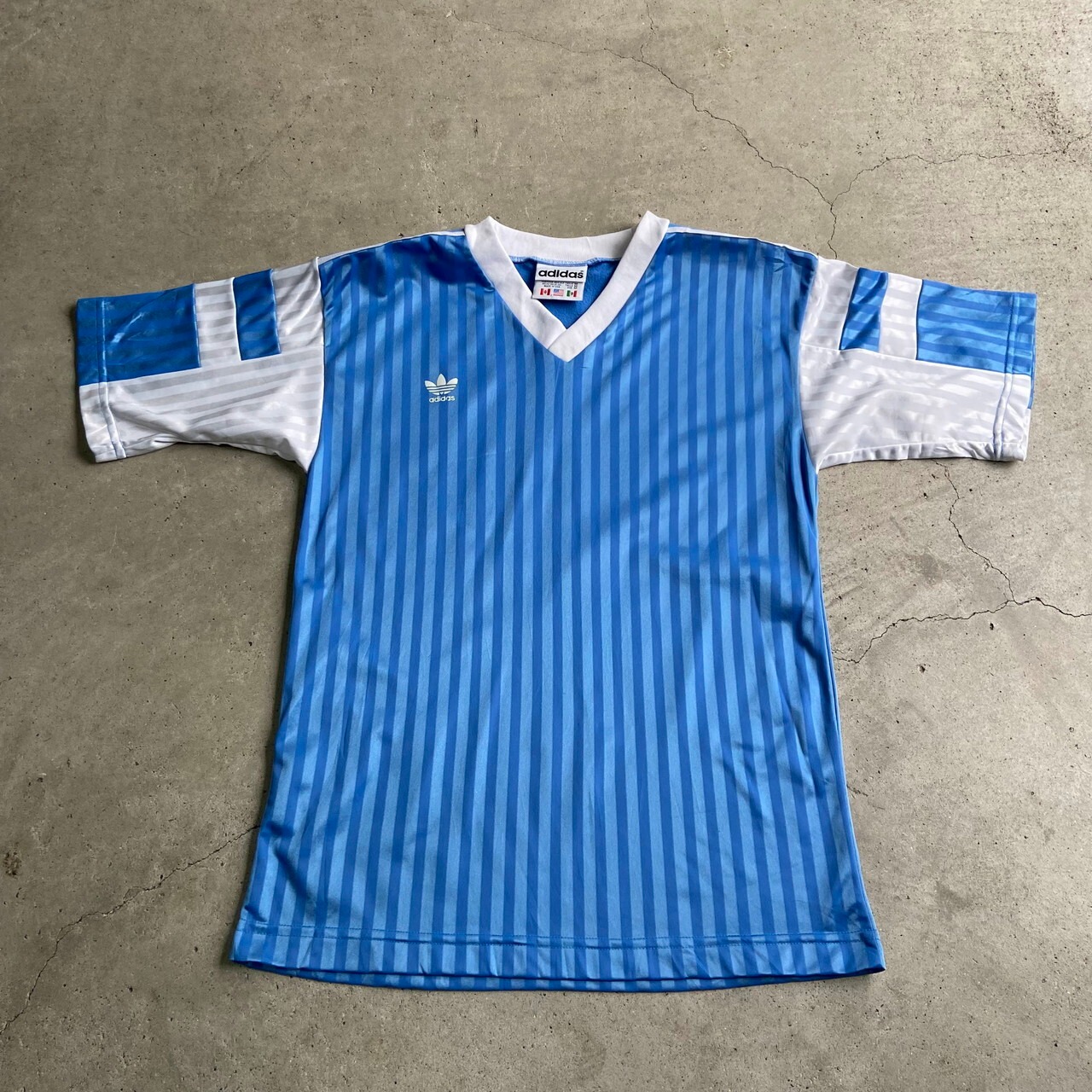 90年代 USA製 adidas アディダス ストライプ ワンポイントロゴ 