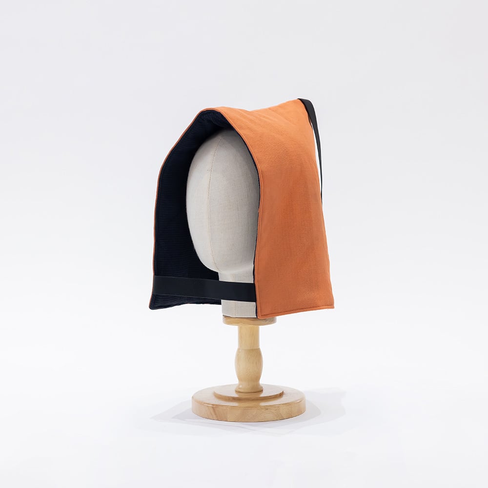 消防防火服からできた子ども用防災頭巾（ショート）【TSUYAMA