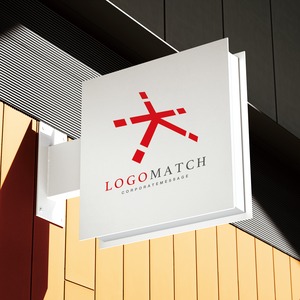 ダイナミックな「大」のロゴ